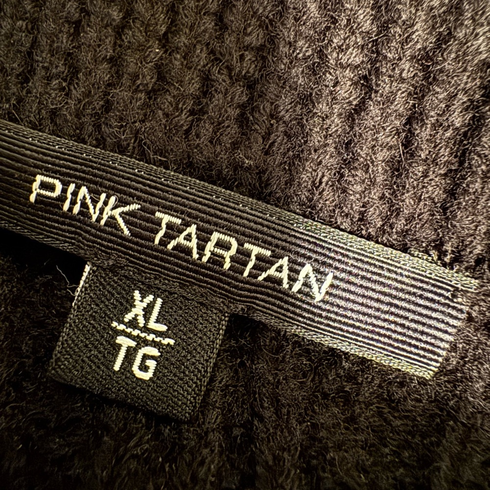 Pink Tartan 100% Wool Black and Bronze Knit Sweater - Picture 8 of 13